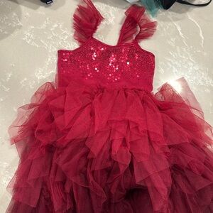 Beautiful burgundy dress wore 1 time. Great condition